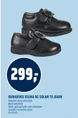 Coop Obs BUNADSKO SELMA OG SOLAN TIL BARN tilbud