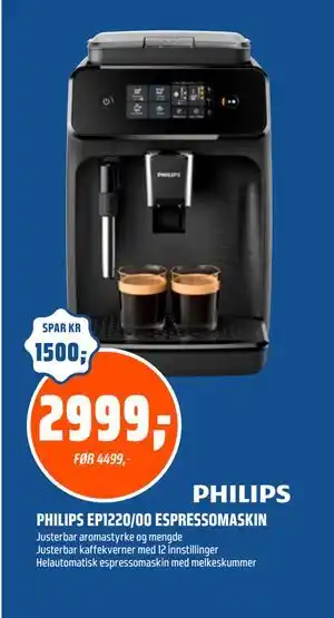 Coop Obs PHILIPS EP1220/00 ESPRESSOMASKIN tilbud