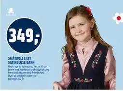 Coop Obs SMÅTROLL LILLY SATINBLUSE BARN tilbud