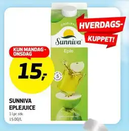 Bunnpris SUNNIVA EPLEJUICE tilbud