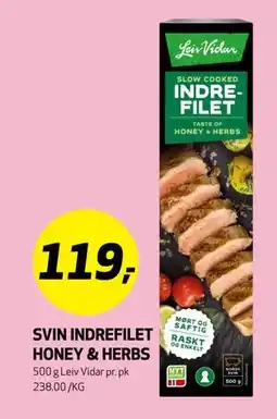 Bunnpris SVIN INDREFILET HONEY & HERBS tilbud