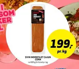 Bunnpris SVIN INDREFILET CAJUN CORN tilbud