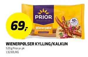 Bunnpris Wienerpølser Kylling/Kalkun tilbud