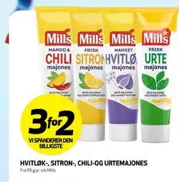Bunnpris HVITLØK-, SITRON-, CHILI-OG URTEMAJONES tilbud