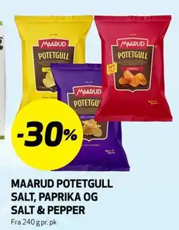 Bunnpris MAARUD POTETGULL SALT, PAPRIKA OG SALT & PEPPER tilbud