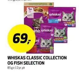 Bunnpris WHISKAS CLASSIC COLLECTION OG FISH SELECTION tilbud