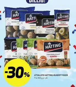 Bunnpris UTVALGTE HATTING-RUNDSTYKKER tilbud