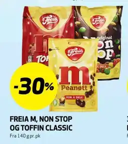 Bunnpris FREIA M, NON STOP OG TOFFIN CLASSIC tilbud