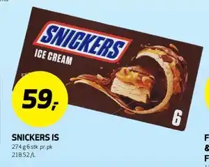 Bunnpris SNICKERS IS tilbud