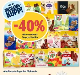 Coop Extra Alle flerpakninger fra Diplom-Is tilbud