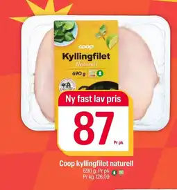 Coop Extra Coop kyllingfilet naturell tilbud
