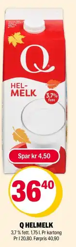Coop Extra Q Helmelk tilbud