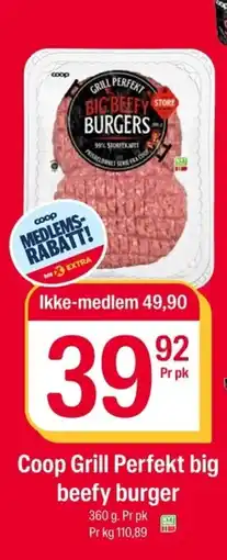 Coop Extra Coop Grill Perfekt big beefy burger tilbud