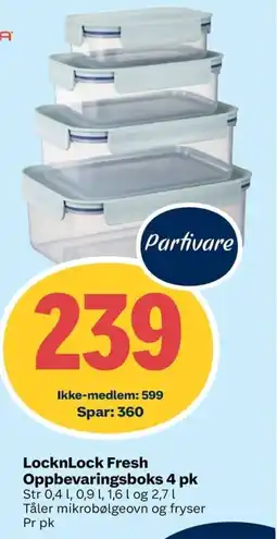 Coop Extra LocknLock Fresh Oppbevaringsboks 4 pk tilbud