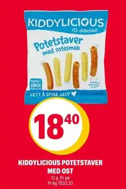 Coop Extra Kiddylicious potetstaver med ost tilbud