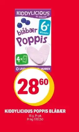 Coop Extra Kiddylicious poppis blåbær tilbud