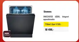 Skousen Siemens SN65ZX07CE iQ500, Integrert oppvaskmaskin tilbud