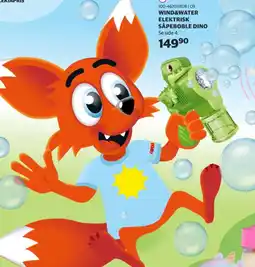Lekia Wind&Water elektrisk såpeboble dino tilbud