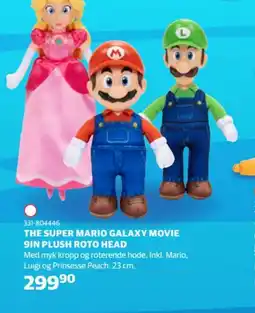 Lekia The Super Mario galaxy movie 9in plush roto head tilbud