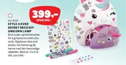 Lekia Style 4 ever secret deco DIY unicorn lamp tilbud