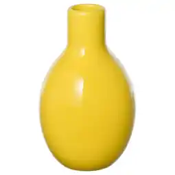 IKEA BlodbjÖrk Vase, gul, 16 cm tilbud
