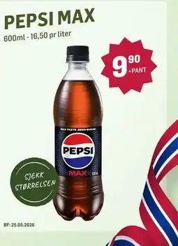 Holdbart PEPSI MAX tilbud