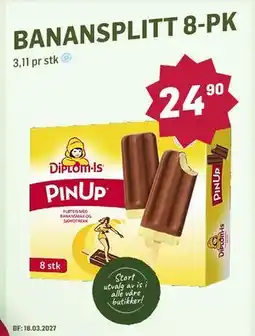 Holdbart BANANSPLITT 8-PK tilbud