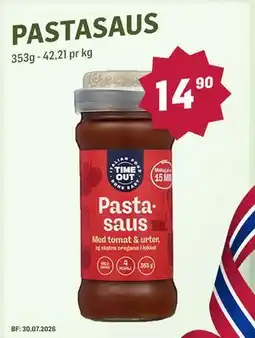 Holdbart PASTASAUS tilbud