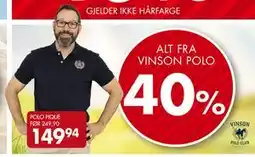 Sparkjøp ALT FRA VINSON POLO tilbud