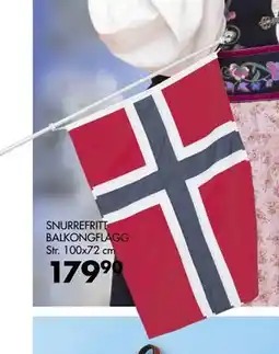 Sparkjøp SNURREFRITT BALKONGFLAGG tilbud