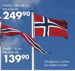 Sparkjøp FLAGG 150x109 cm tilbud