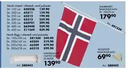 Sparkjøp Norsk vimpel i slitesterk, vevd polyester tilbud