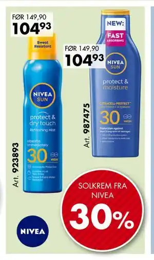 SOLKREM FRA NIVEA