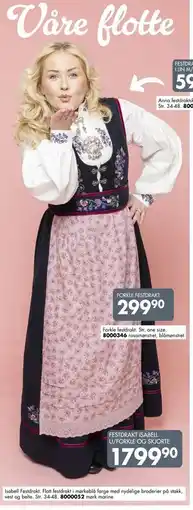 Sparkjøp FESTDRAKT ISABELL U/FORKLE OG SKJORTE tilbud