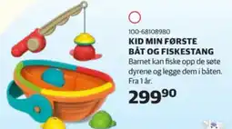 Lekia Kid min første båt og fiskestang tilbud