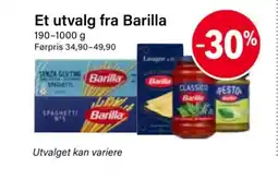 Nærbutikken Et utvalg fra Barilla tilbud
