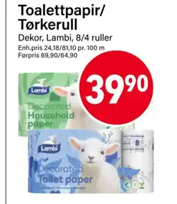 Nærbutikken Toalettpapir/ Tørkerull tilbud