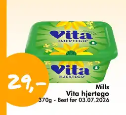 Havaristen Mills Vita hjertego tilbud