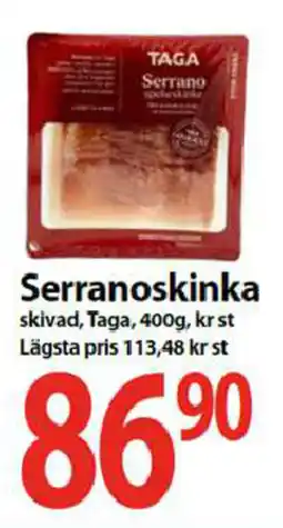 MaxiMat Töcksfors Serranoskinka tilbud