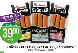 Kiwi KNÄCKER EKTE OST, BRATWURST, BACON&OST tilbud