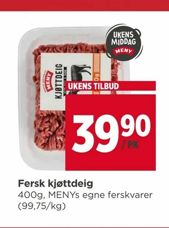 Meny Fersk kjøttdeig tilbud