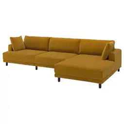 IKEA UppÅkra 4,5-seters modulsofa, med sjeselong, høyre/samsala gul/brun tilbud