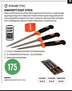 Sport Outlet KNIVSETT FILET 3 PCS tilbud