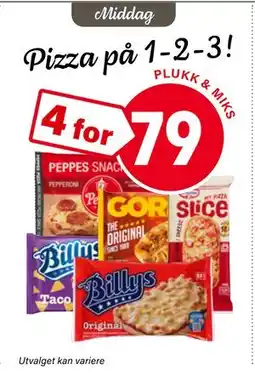 Nærbutikken Pizza på 1-2-3! tilbud