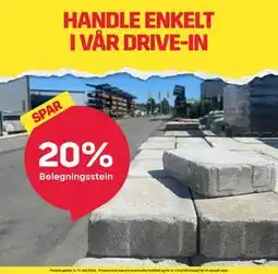 Byggmax SPAR 20% Belegningsstein tilbud