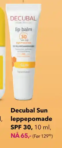 Apotek 1 Decubal Sun leppepomade SPF 30 tilbud