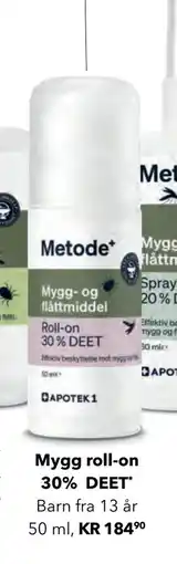 Apotek 1 Mygg roll-on 30% DEET tilbud
