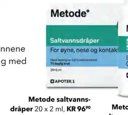Apotek 1 Metode saltvannsdråper tilbud