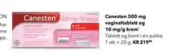 Apotek 1 Canesten 500 mg vaginaltablett og 10 mg/g krem tilbud