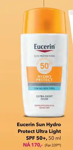 Apotek 1 Eucerin Sun Hydro Protect Ultra Light SPF 50+ tilbud